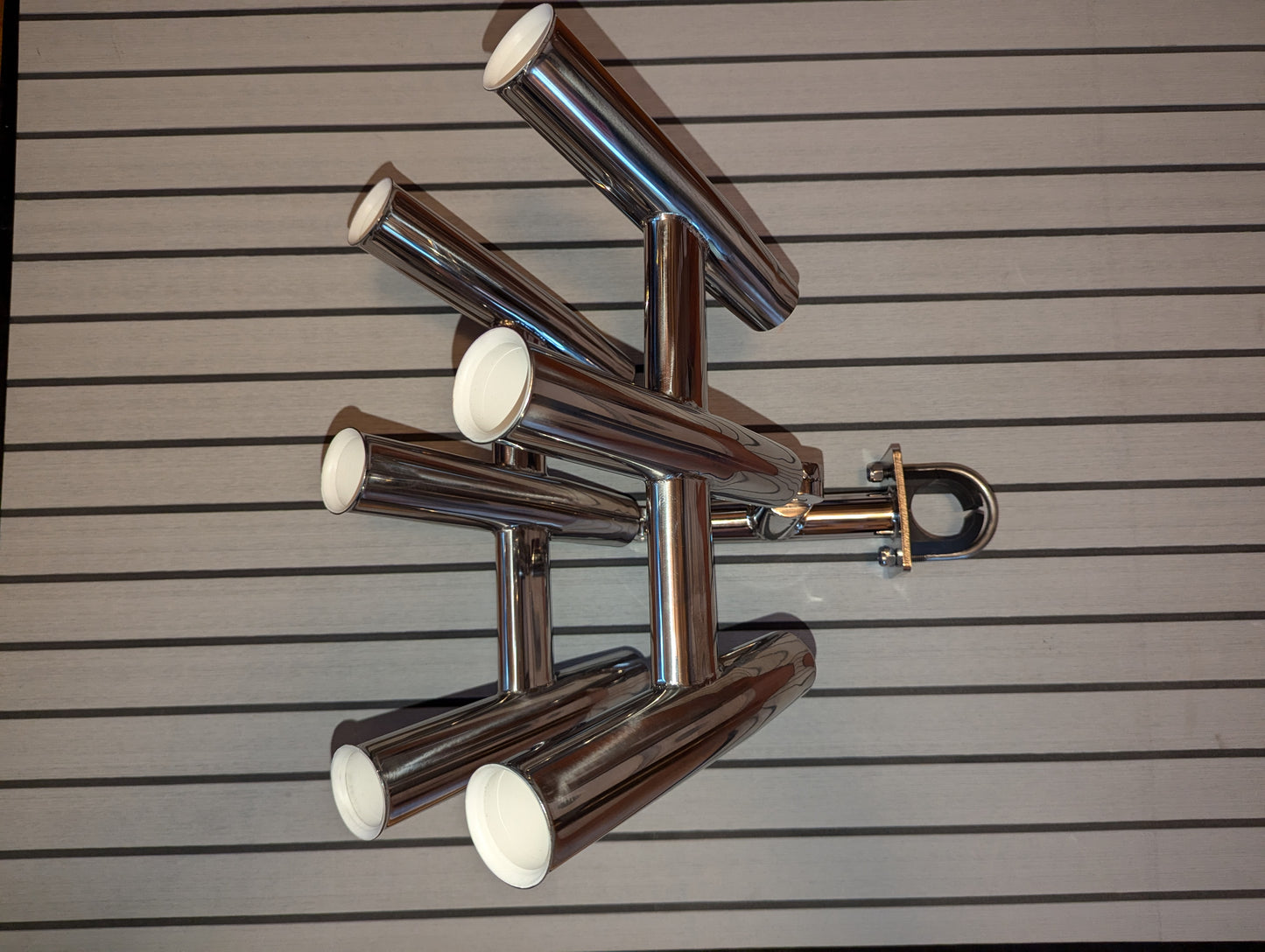 JEWLS Pontoon Ski Pole Clamp-on Rod Holder