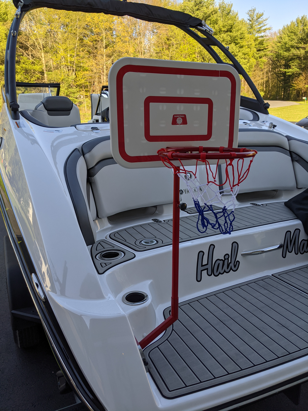 JEWLS Stainless Swimdeck Basketball Hoop Kit - Fits Chaparral
