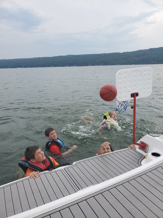 JEWLS Stainless Swimdeck Basketball Hoop Kit