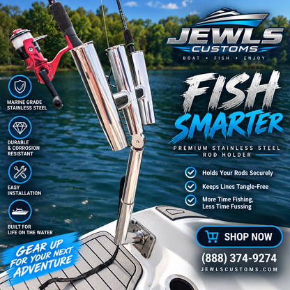 JEWLS Stainless Triple Rod Holder
