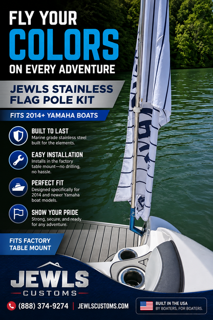 JEWLS Stainless Flag Pole Kit